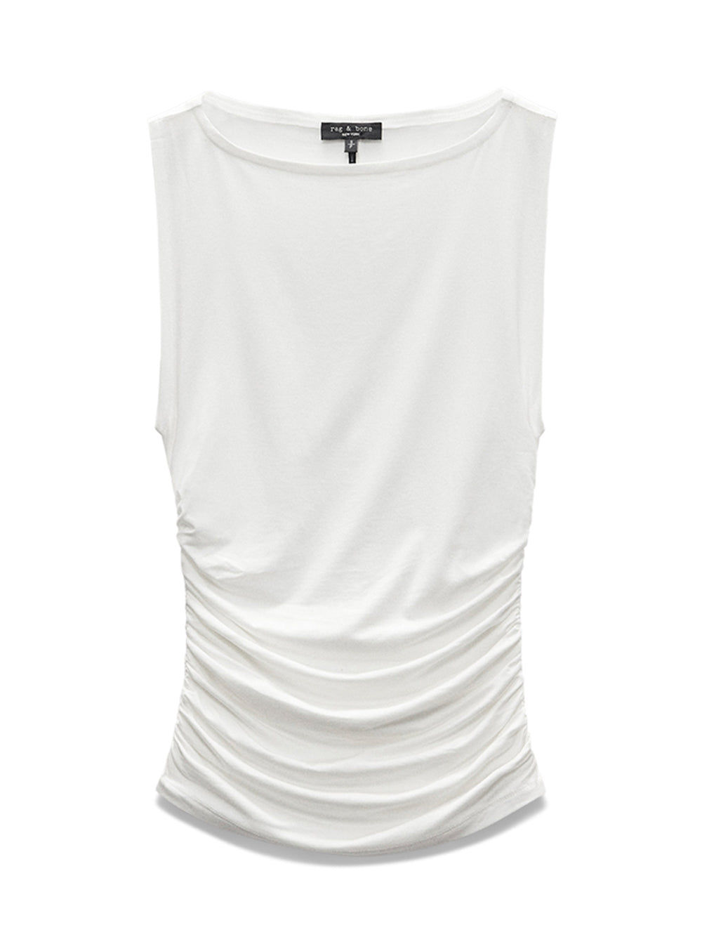 Luca Shirred Tank (White)