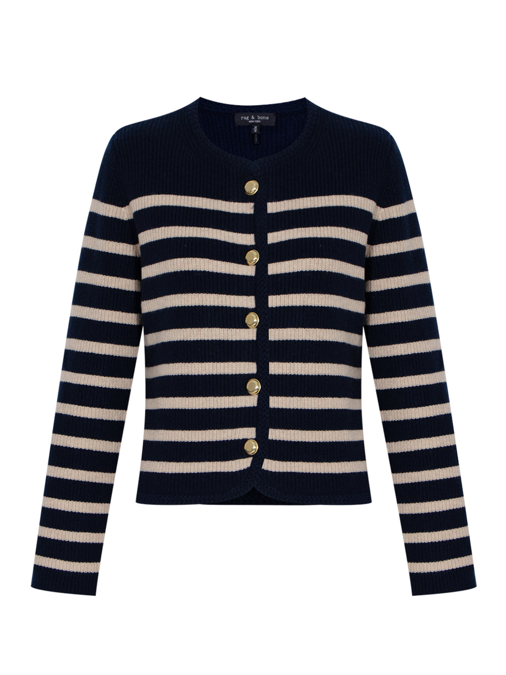 Nancy Stripe Cardigan (Navy)