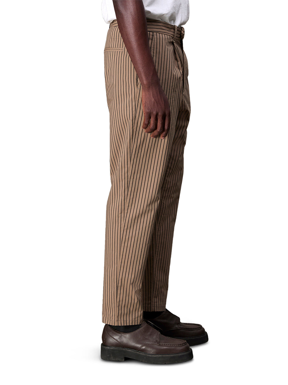 Pleated Chino Pant (Desert Stripe)