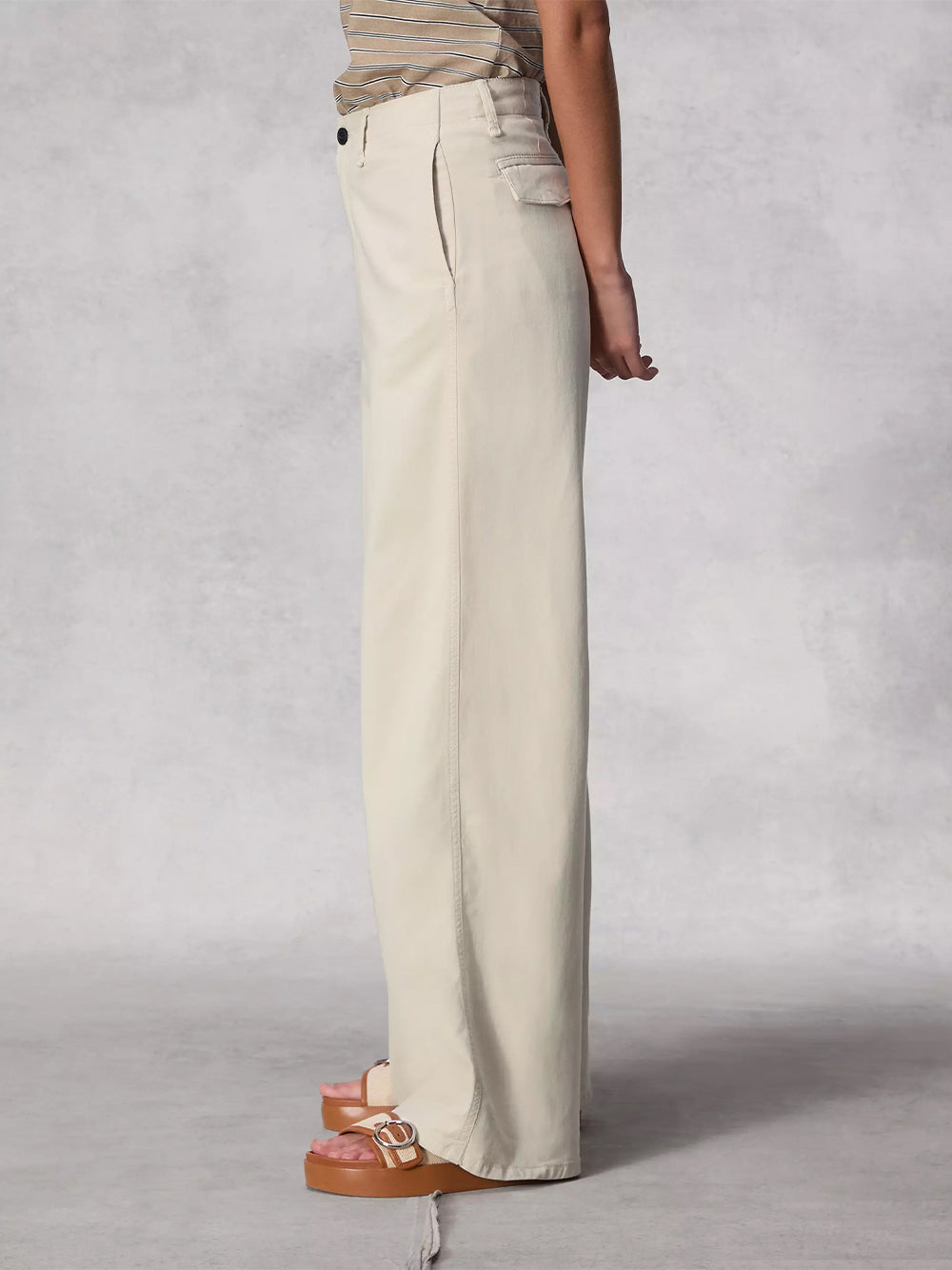 Sofie Wide Leg Chino (Turtledove)
