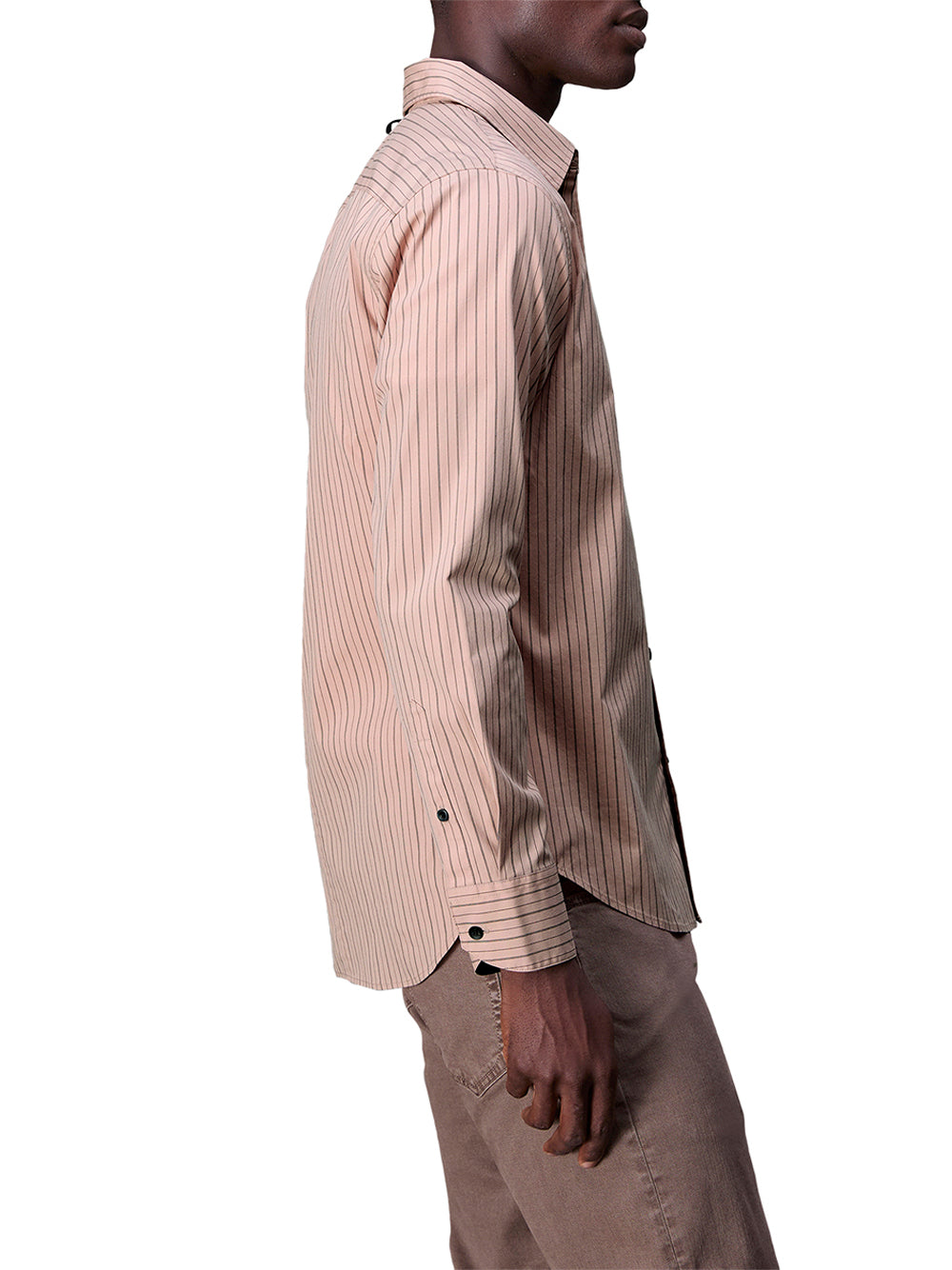 Tomlin Poplin Shirt (Mohagany Stripe)