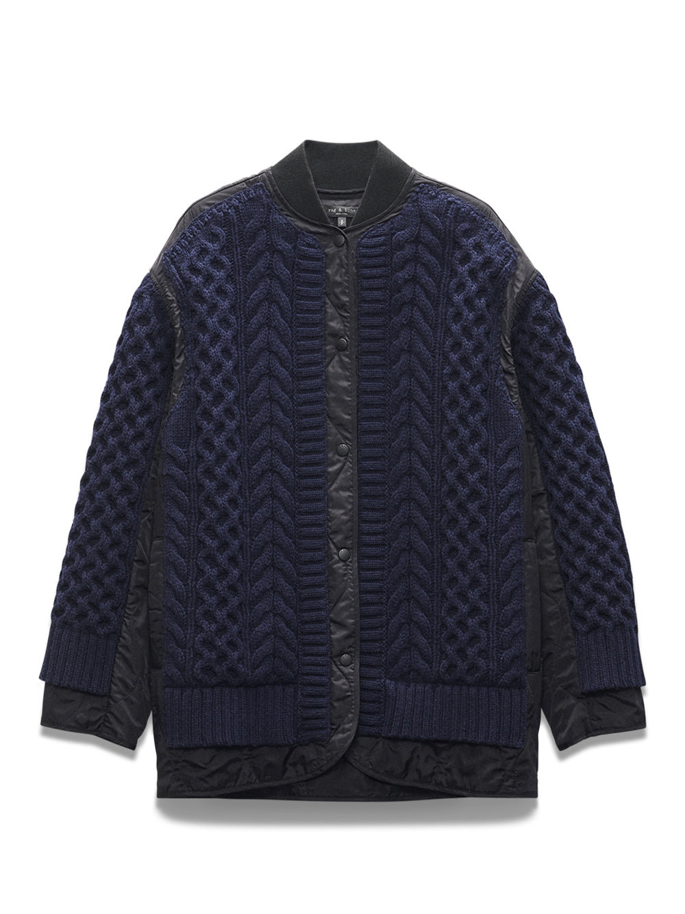 Winnie Mixed Media Jacket (Navy)