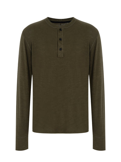 Classic Flame Henley (Forest Green)