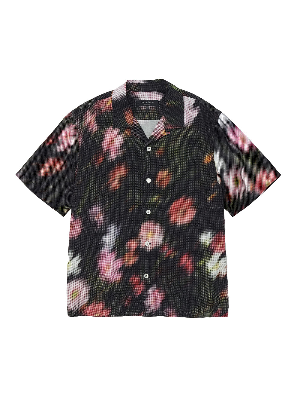Avery Printed Viscose Shirt (Black Floral)