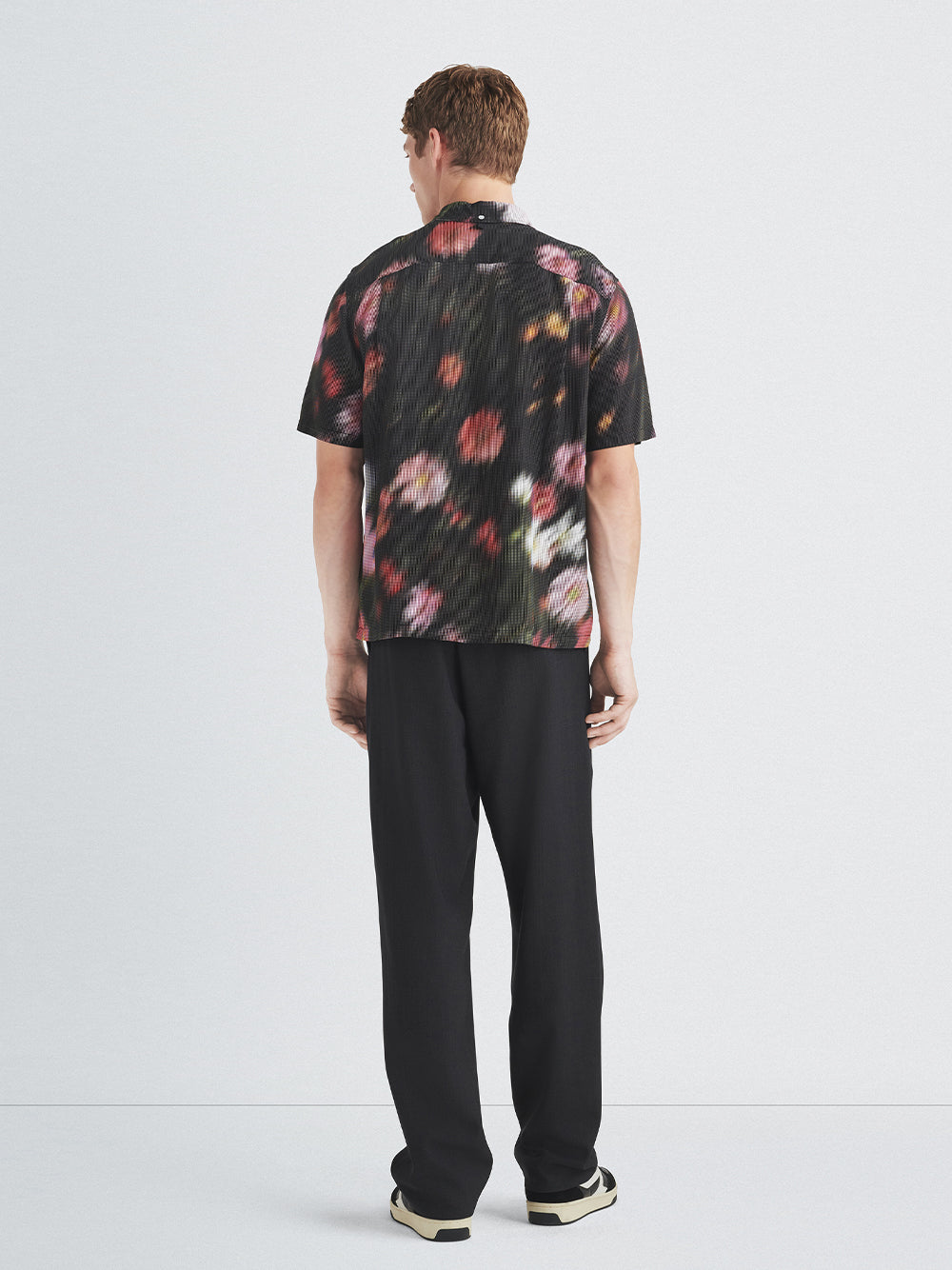 Avery Printed Viscose Shirt (Black Floral)