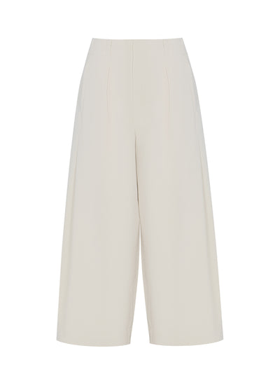 Donovan Cropped Cotton Pant (Turtledove)