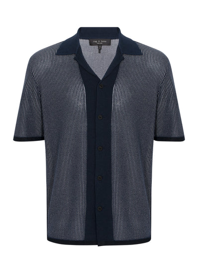 Harvey Knit Camp Shirt (Blue)