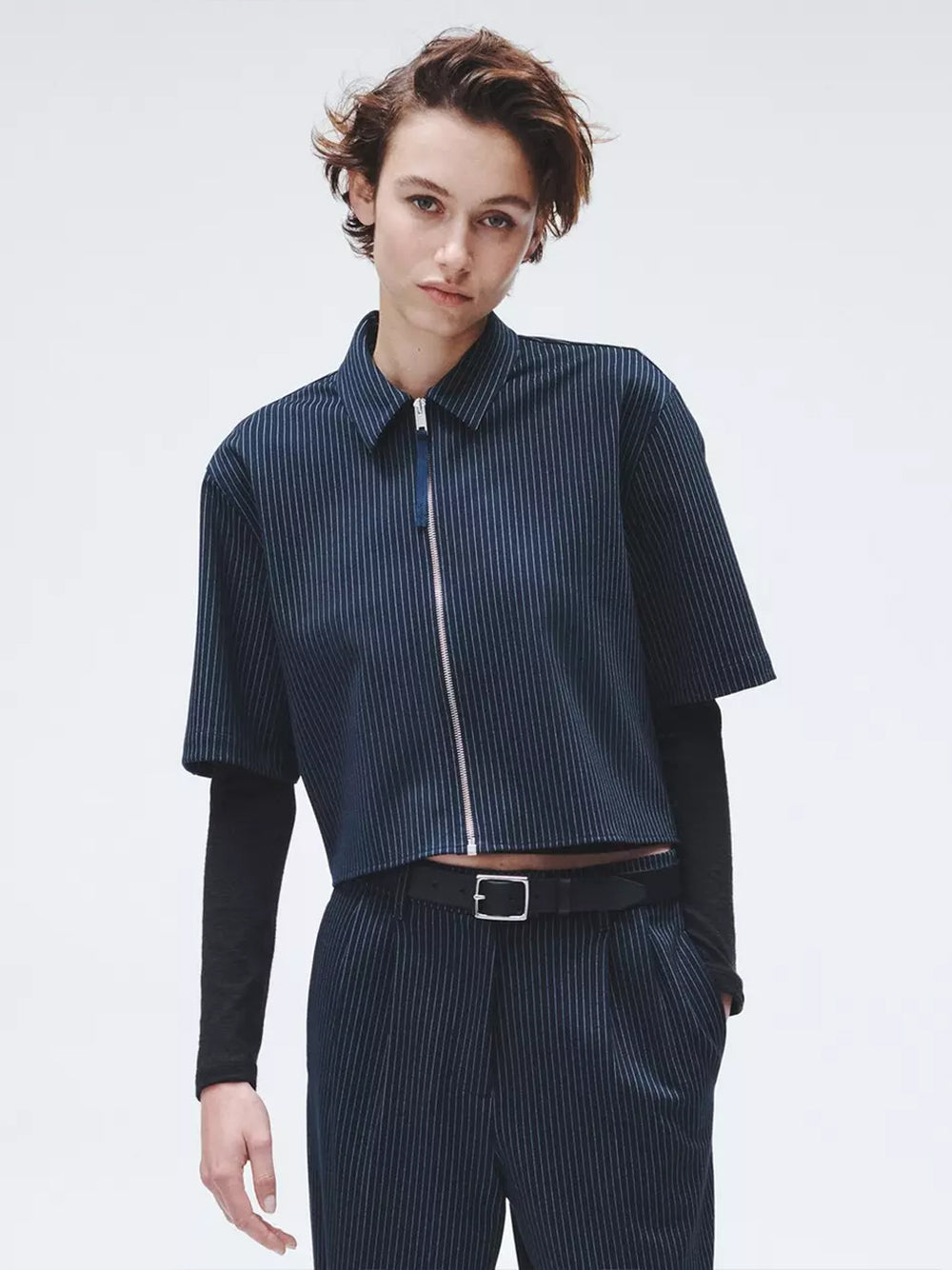 Junie Ponte Top (Navy Stripe)