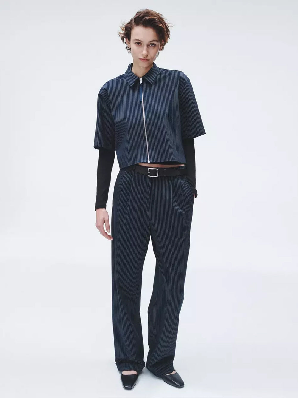 Junie Ponte Top (Navy Stripe)