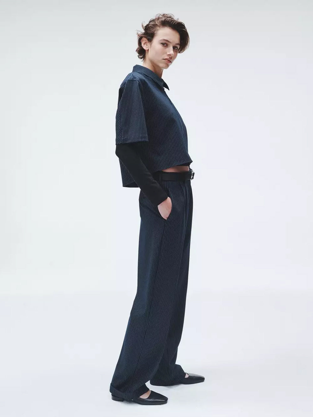 Junie Ponte Top (Navy Stripe)