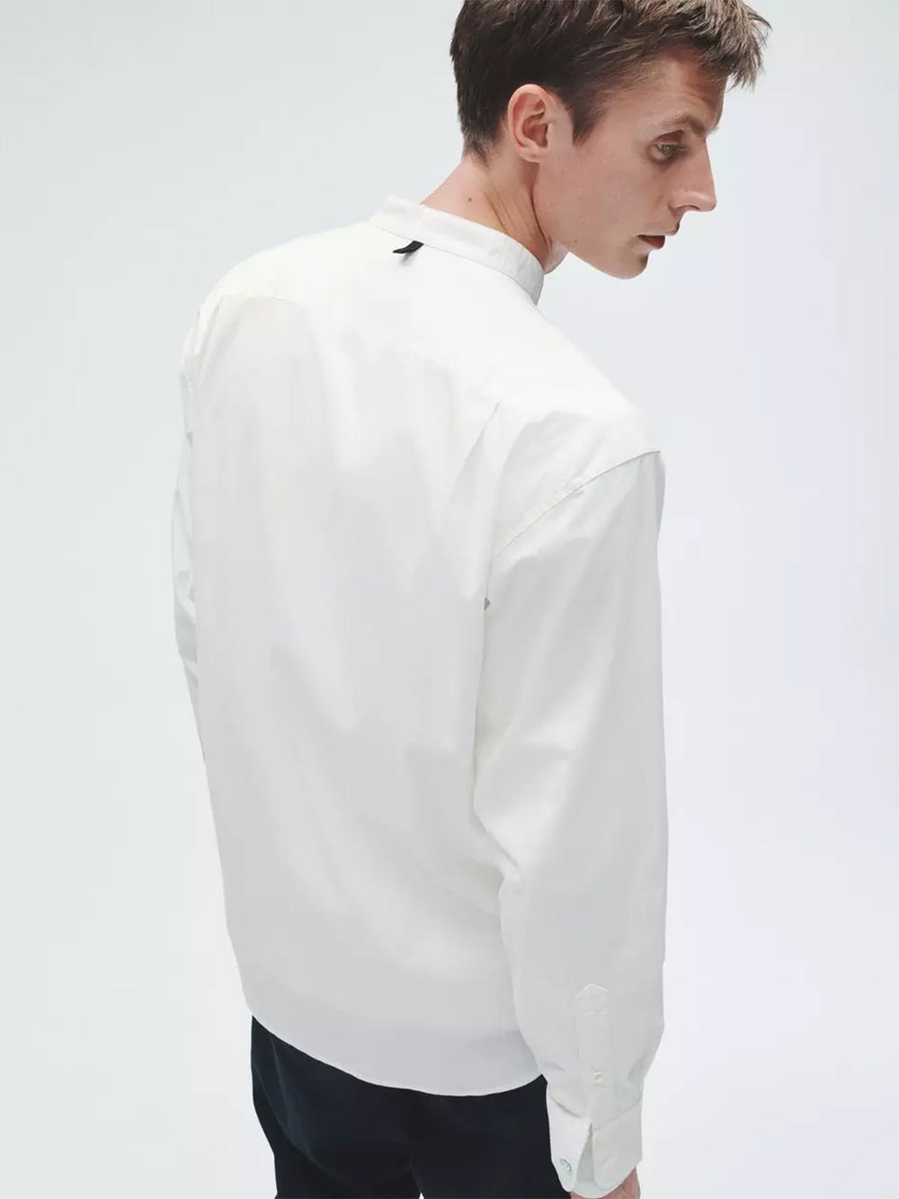 Landon Cotton Poplin Shirt (Marshmallow)