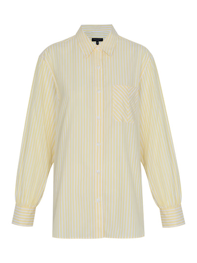 Maxine Button Down Shirt (Yellow Stripe)