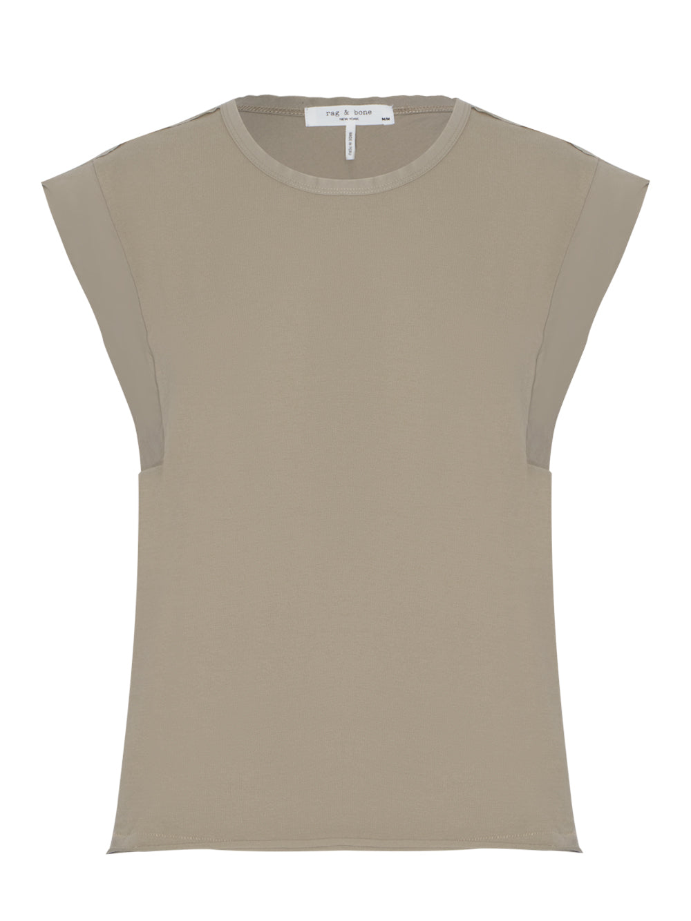 Mixed Media Muscle T-Shirt (Sage)