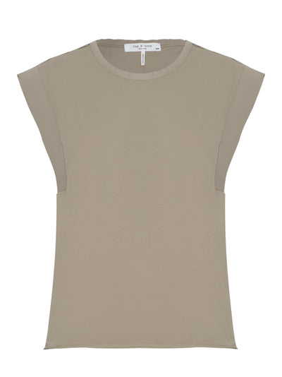 Mixed Media Muscle T-Shirt (Sage)