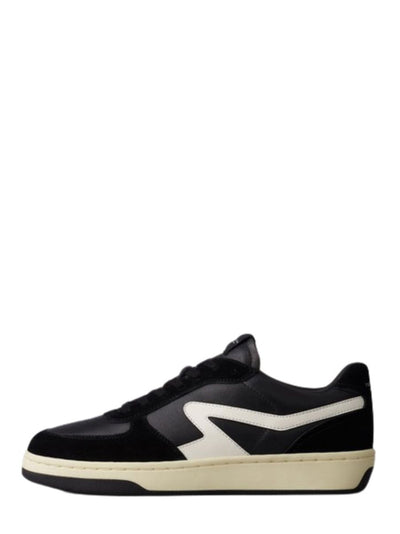 Retro Court Sneaker (Black / White)
