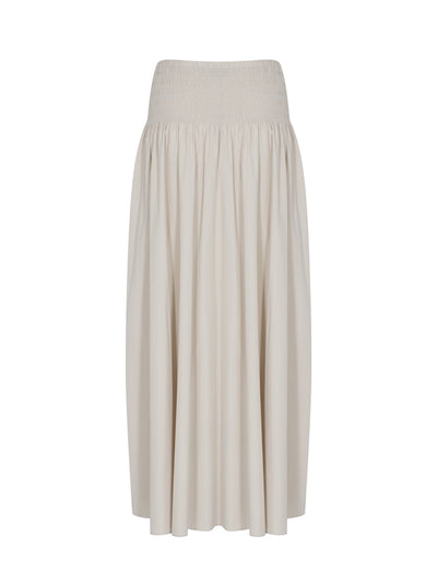 Alicia Poplin Skirt (Beige)