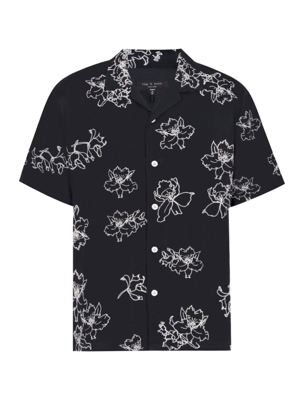 Avery Resort Embroidered Shirt (Black)
