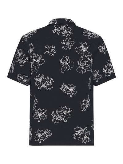 Avery Resort Embroidered Shirt (Black)
