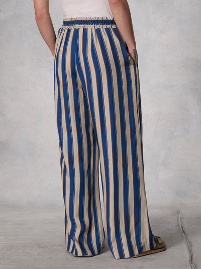 Bailey Silk Pant (Salute Stripe)