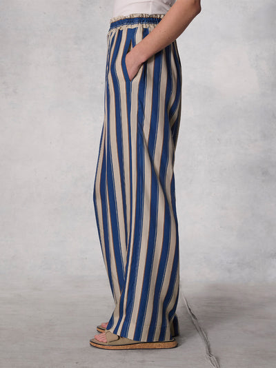 Bailey Silk Pant (Salute Stripe)