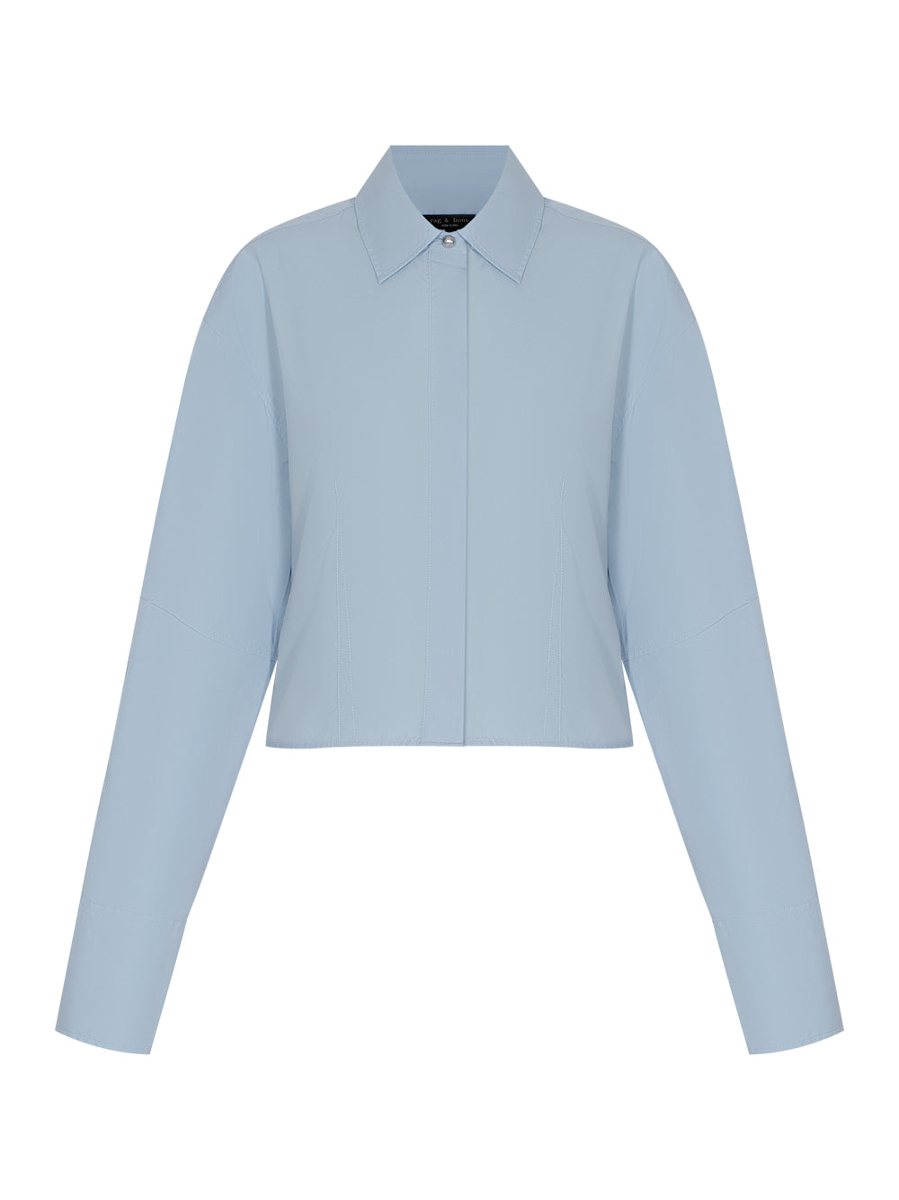Claudia Cotton Poplin Shirt (Light Blue)