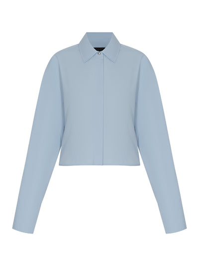 Claudia Cotton Poplin Shirt (Light Blue)