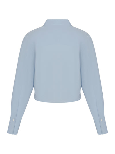 Claudia Cotton Poplin Shirt (Light Blue)