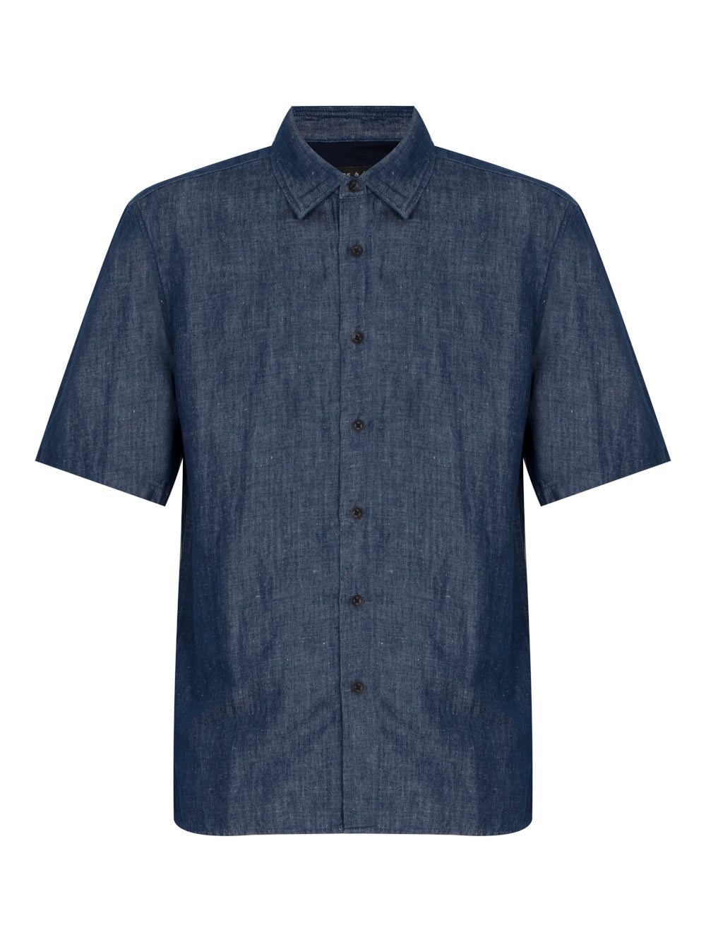 Dalton Linen Denim Shirt (Dark Indigo)