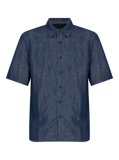 Dalton Linen Denim Shirt (Dark Indigo)