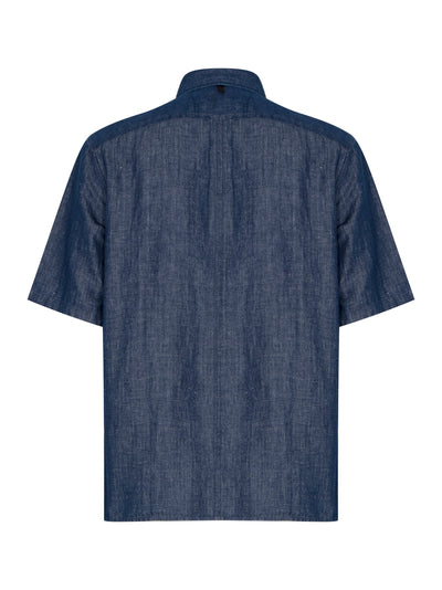 Dalton Linen Denim Shirt (Dark Indigo)