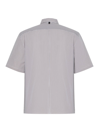 Dalton Striped Cotton Nylon Shirt (Brown Stripe)