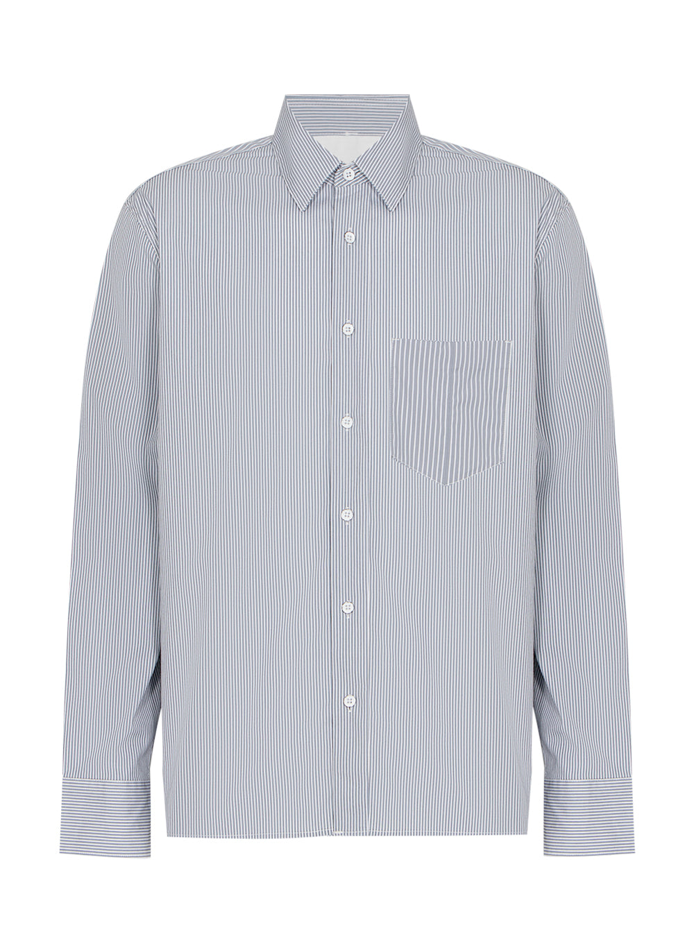 Dalton Striped Hemp Cotton Shirt (Blue Stripe)