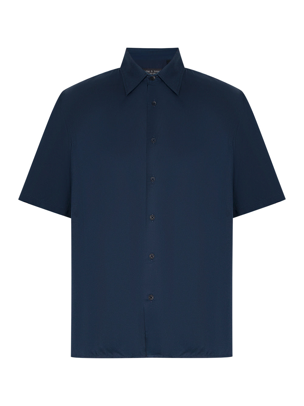 Dalton Viscose Twill Short Sleeve Shirt (Navy)