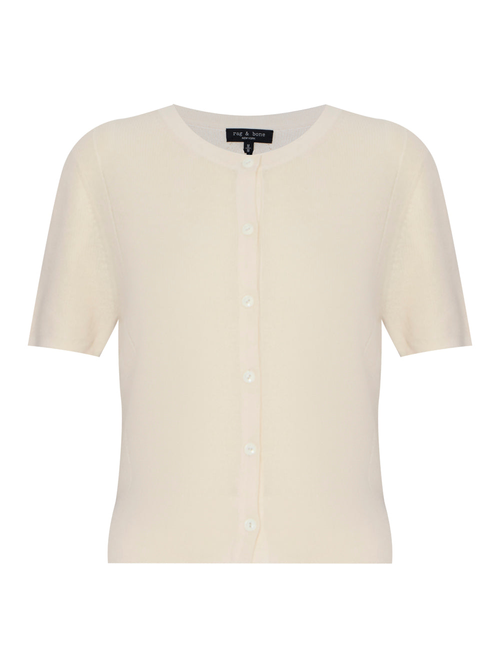 Dina Short Sleeve Cardigan (Ivory)