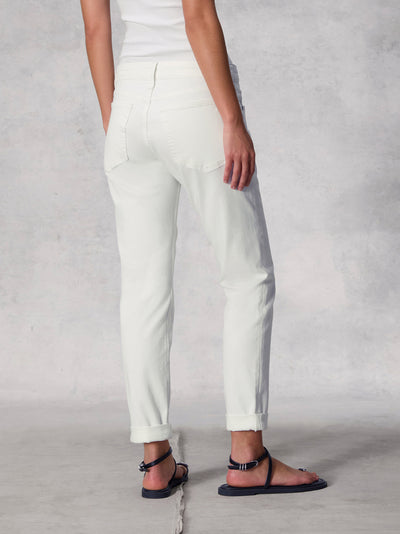 Dre Low-Rise Slim Boyfriend (Optic White)
