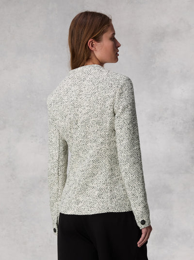 Elise Tweed Blazer (White Green)