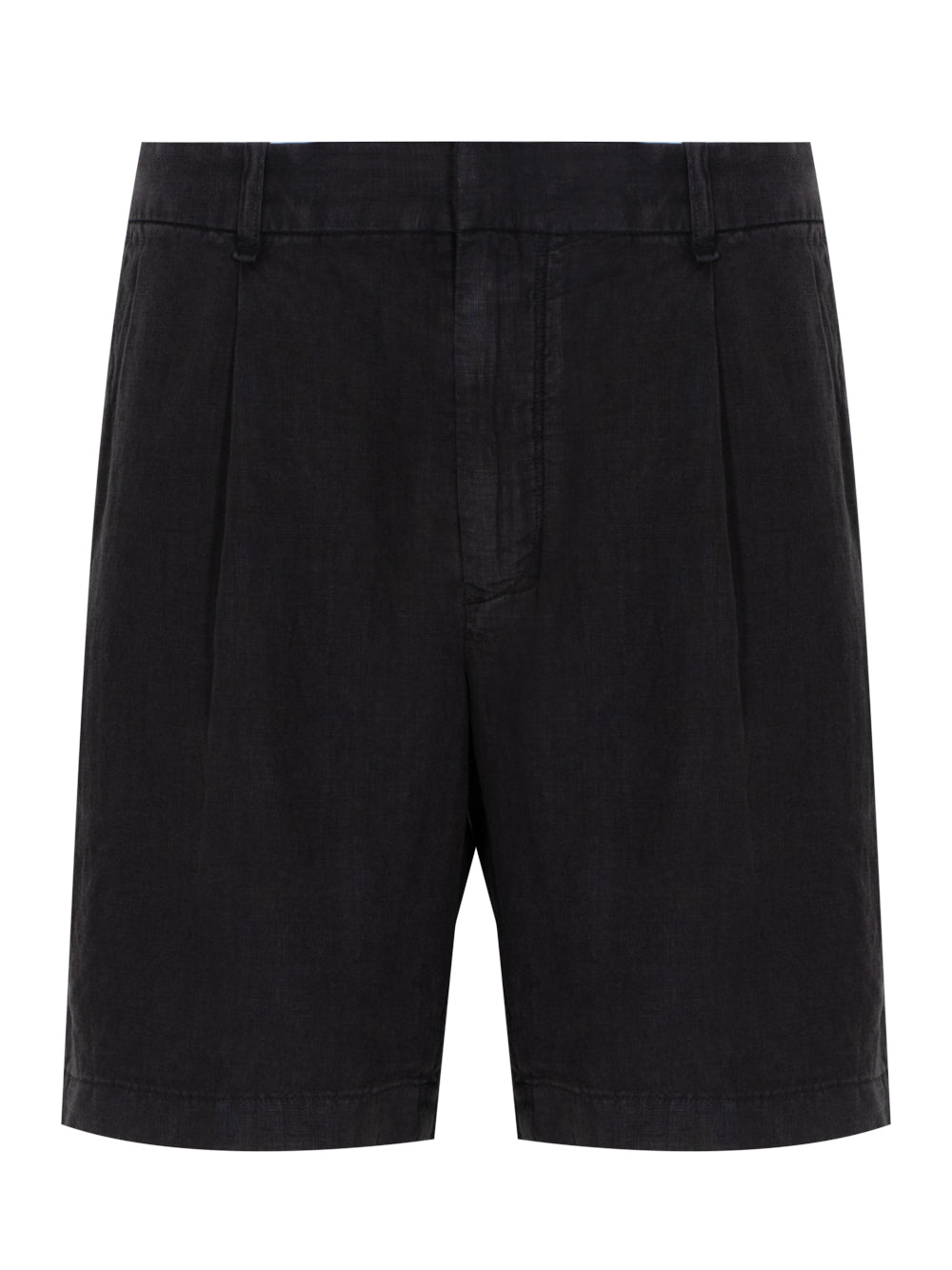 Elliot Pleated Linen Short (Black)