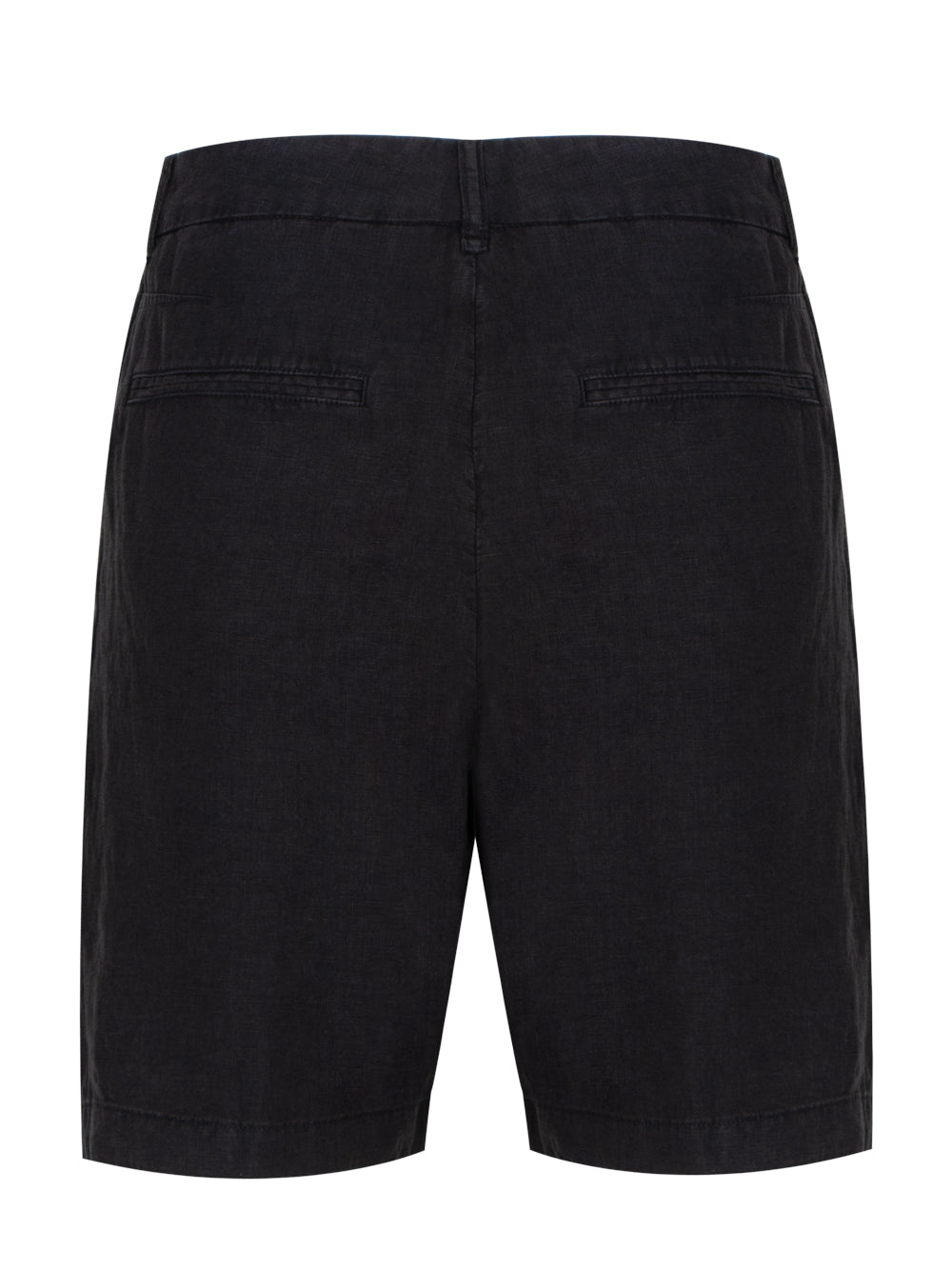 Elliot Pleated Linen Short (Black)