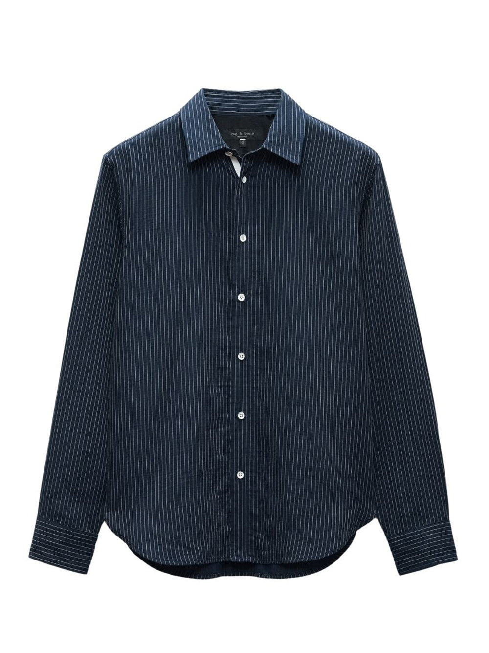 Gus Stripe Double Gauze Shirt (Navy Stripe)