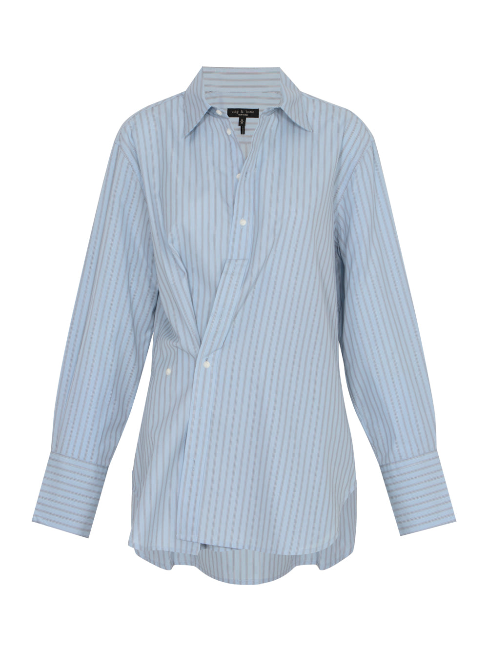 Indiana Stripe Poplin Shirt (Cool Blue Stripe)