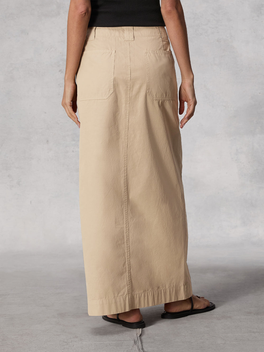 Leyton Cotton Skirt (Khaki)