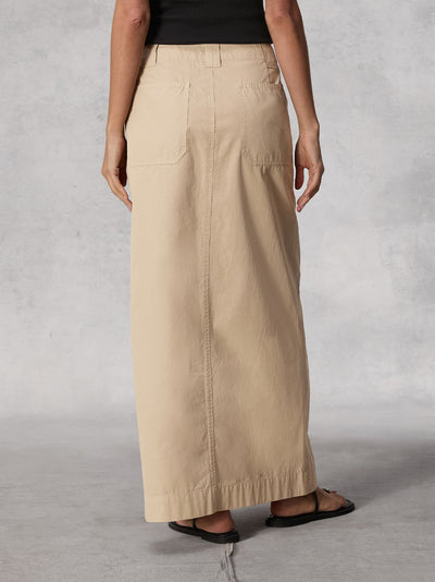 Leyton Cotton Skirt (Khaki)