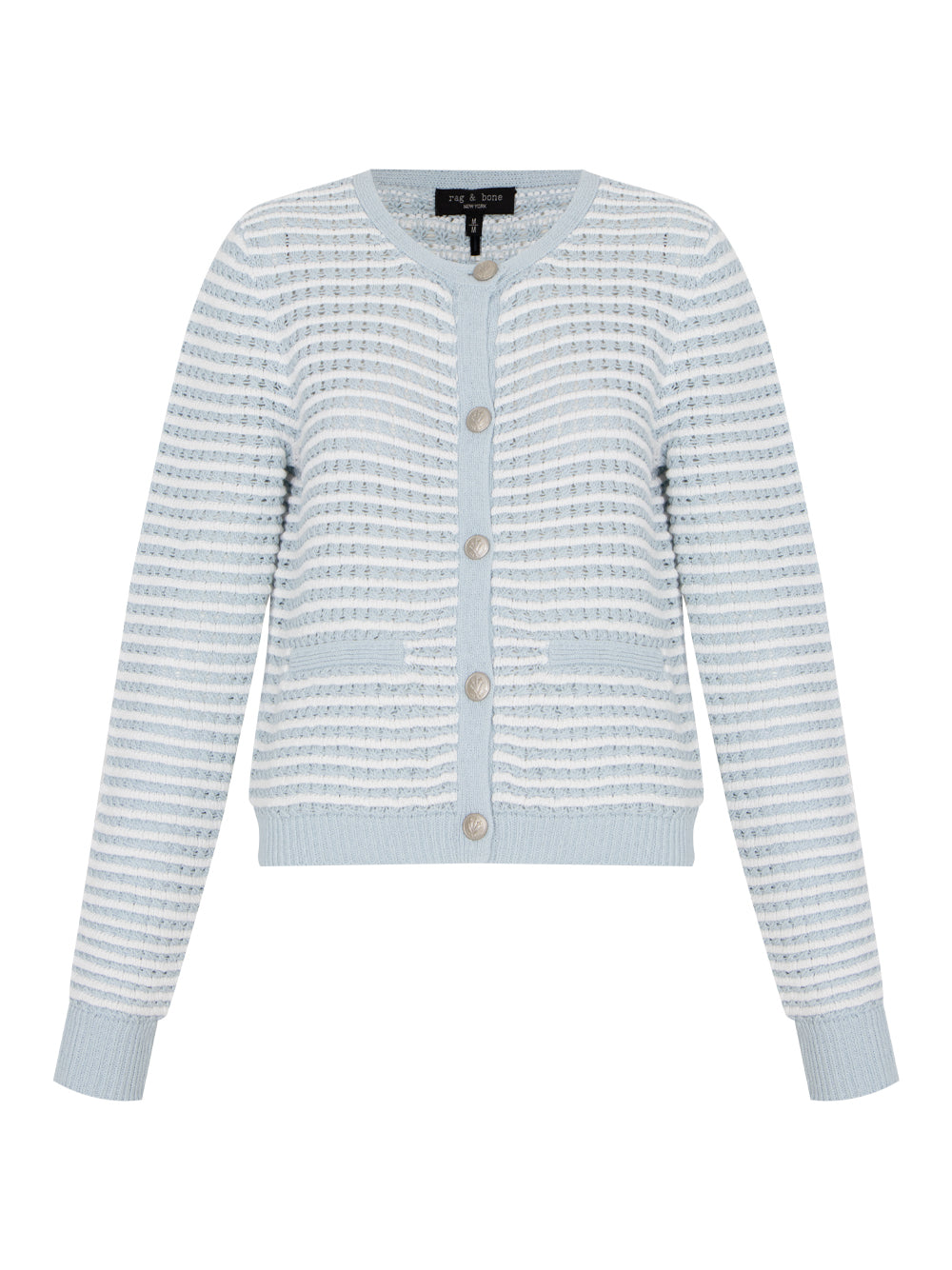 Marlee Stripe Cardigan (Light Blue)