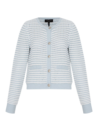 Marlee Stripe Cardigan (Light Blue)