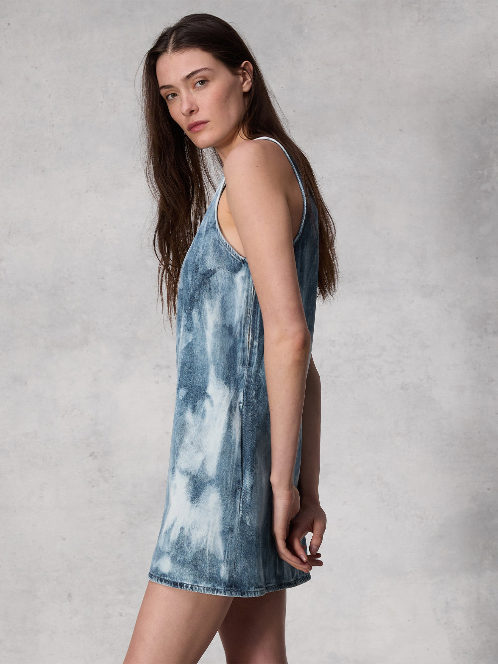 Naia Denim Dress (Indigo Water Color)