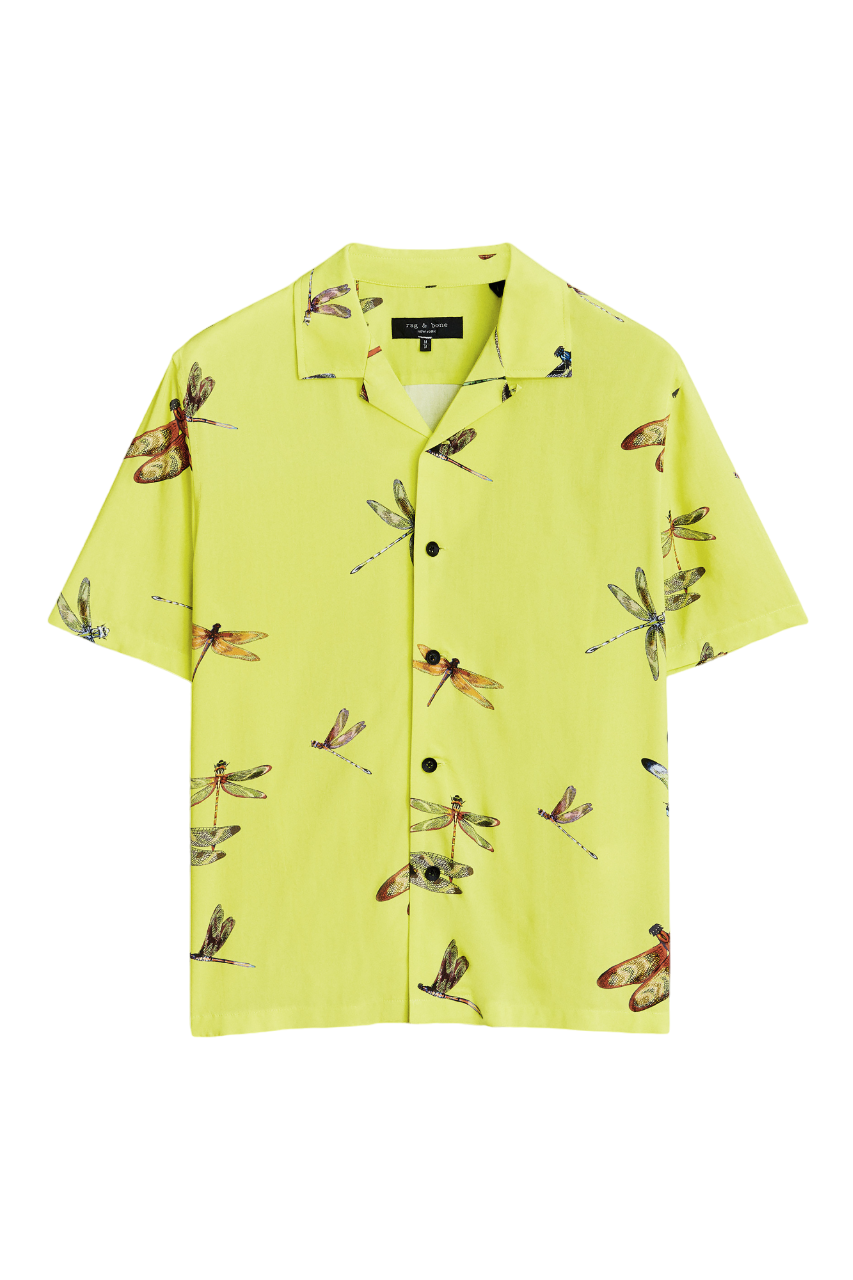 Avery Print Shirt (Bright Dragonfly)