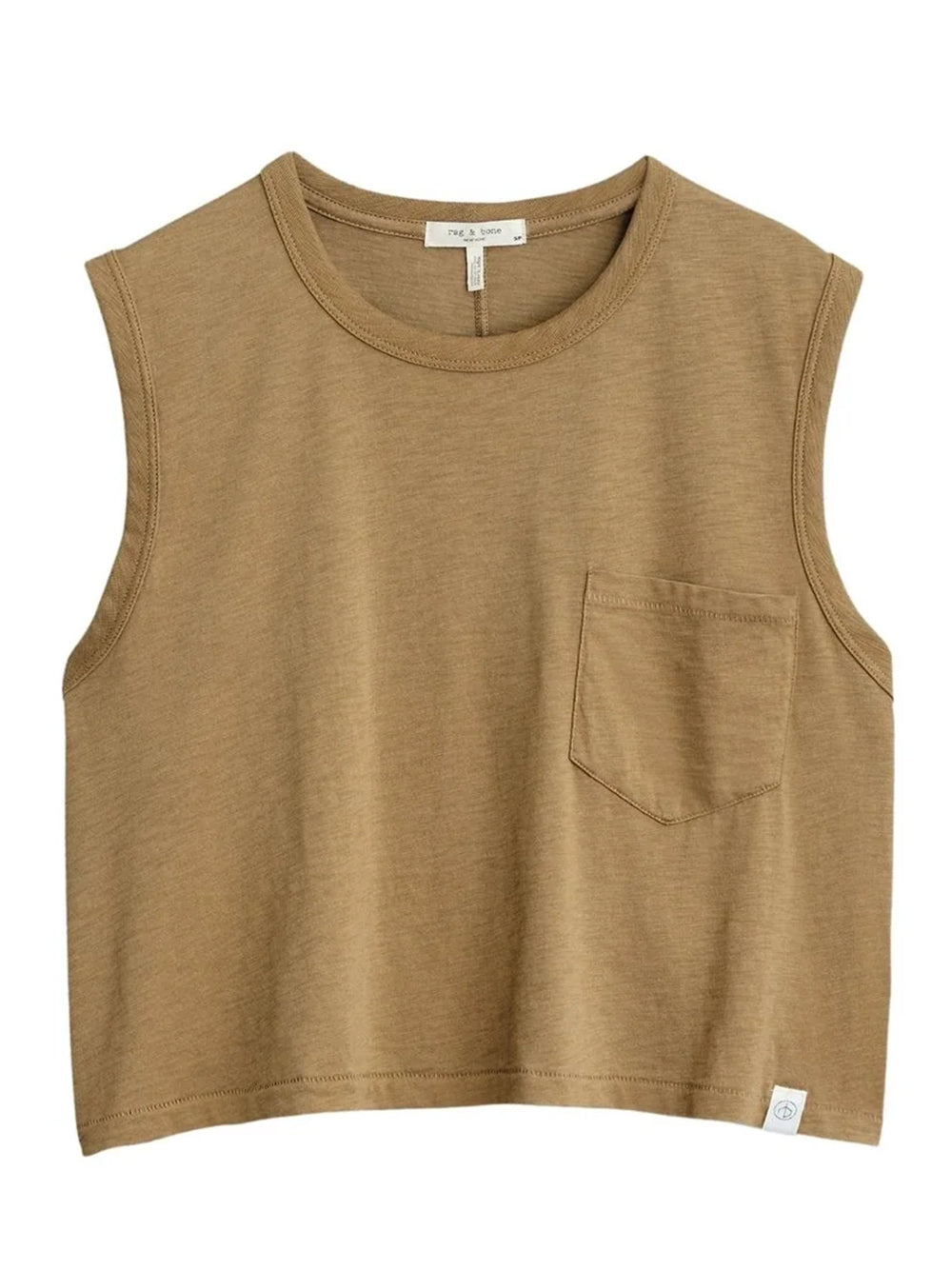 Mini Slub Pocket Tank (Khaki)