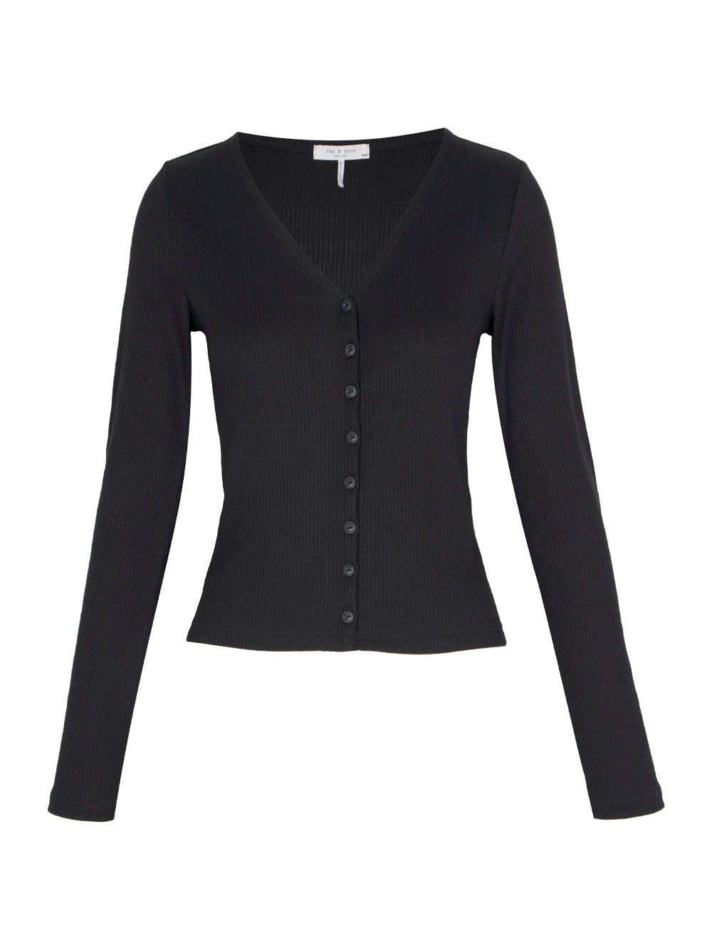 rag & bone-TheKnitRibVeeCardigan-Black-1
