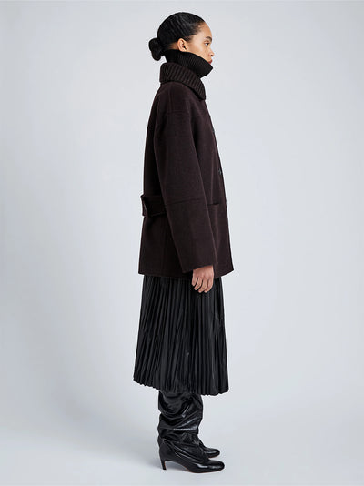 Lisa Coat in Double Face Wool Fatigue