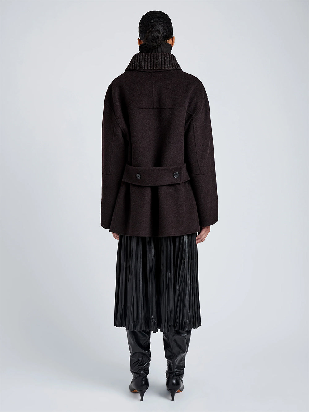 Lisa Coat in Double Face Wool Fatigue